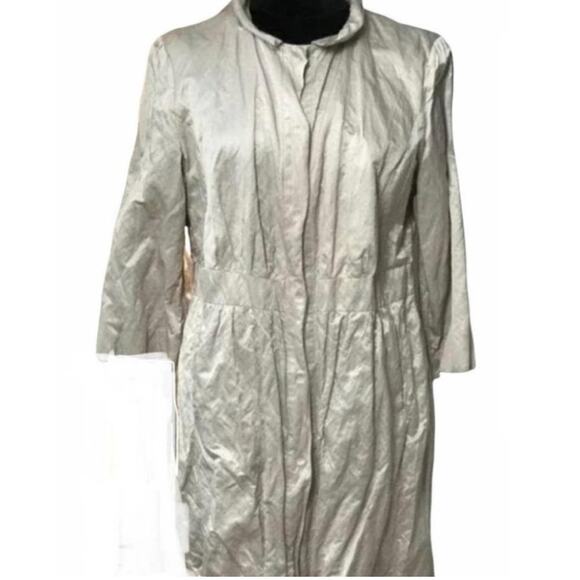 Beautiful Pearlized Evening Coat, Ecru, cocktails, party Events Minimalist 12/14 - Picture 1 of 9